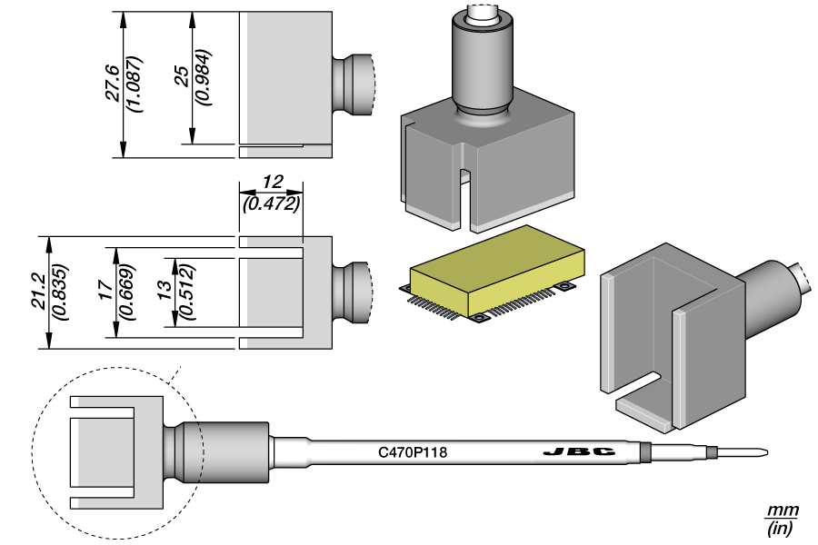 C470P118 - Fiber Coupled Chip Cartridge 25 x 13